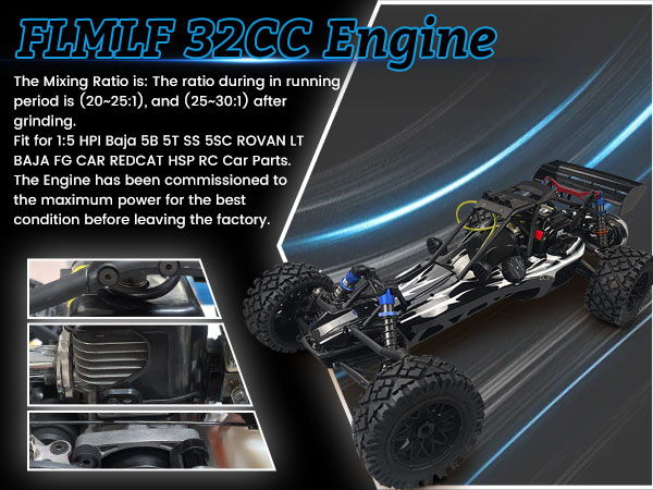FG 1/5 モンスタートラック 2ストロークガソリンエンジン Amazon.co.jp: 1/5 スケールガストラックガソリン RC カー高速