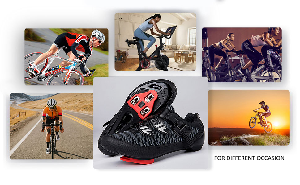Unisex Cycling Shoes Compatible with Peloton SPD & Look ARC Delta