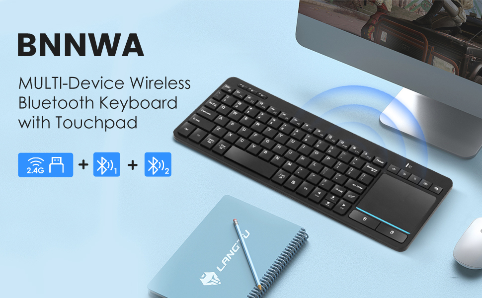 wireless keyboard with touchpad