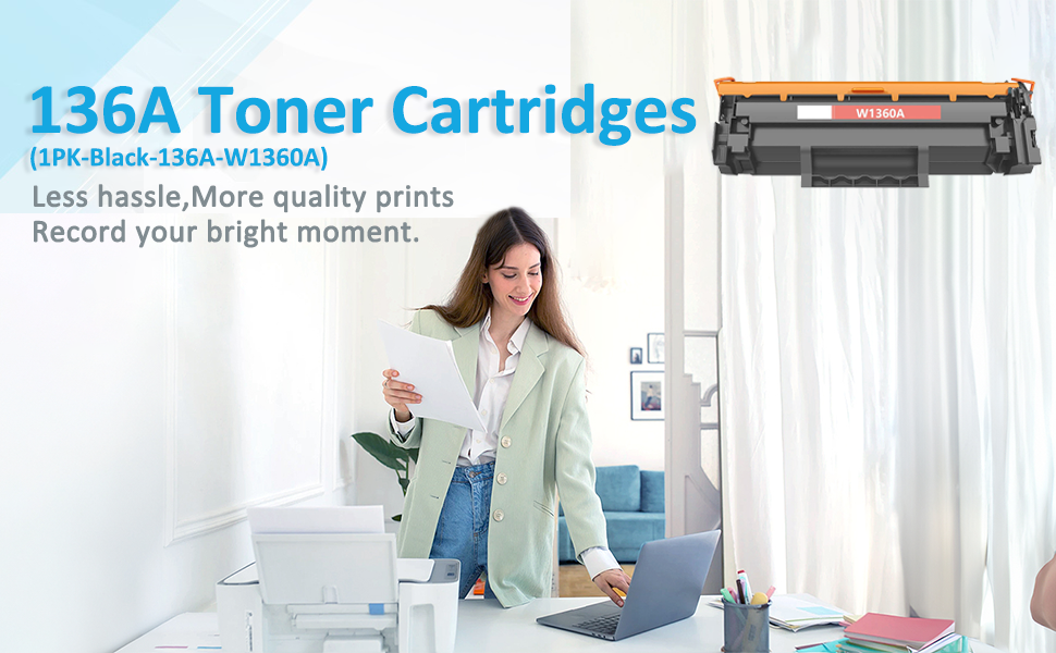 Amazon.com: 136A W1360A Black Toner Cartridges High Yield