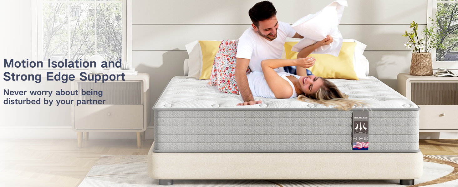 Twin XL Mattress,12 Inch Superior Hybrid XL Twin Mattress