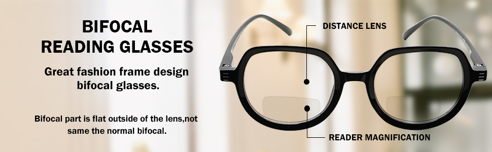 Eyekepper 4-pack Bifocal Reading Glasses for Women Vintage Bi-focal Readers