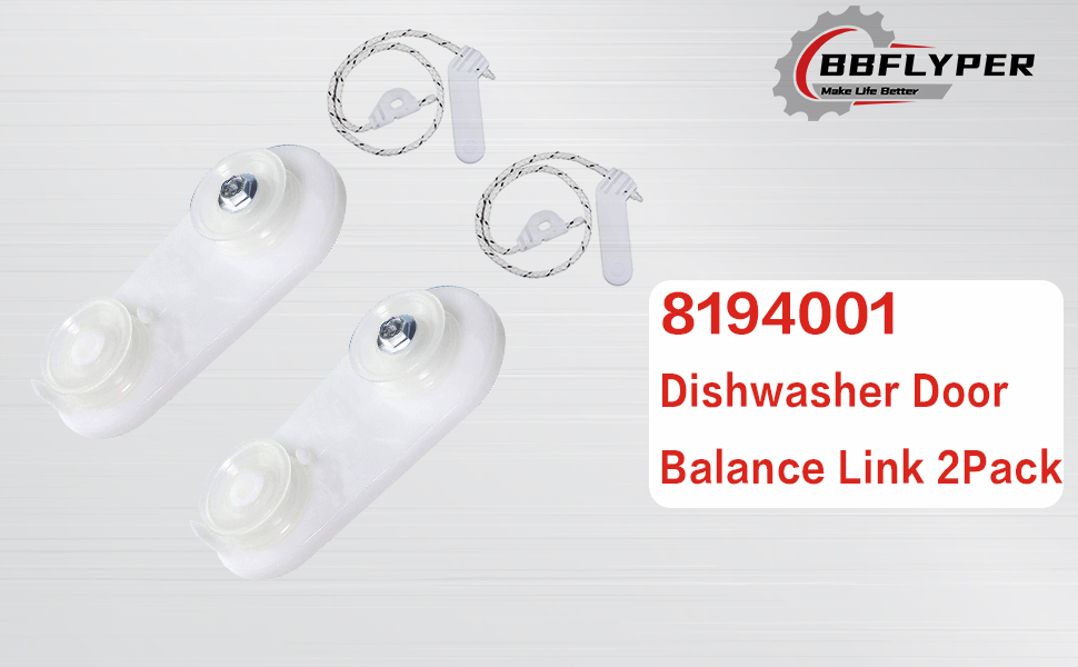 Bbflyper 8194001 Door Balance Link Kit Replacement for Whirlpool Ken