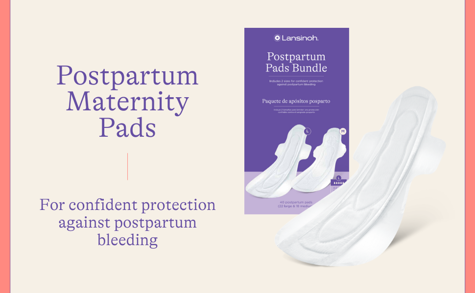 Lansinoh Postpartum Pads, Postpartum Essentials, Postpartum Care, postpartum bleeding, maxi pads