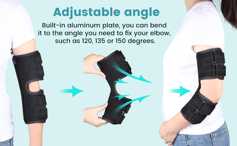 Elbow Splint Brace for Cubital Tunnel Syndrome, Adjustable Arm Ulnar