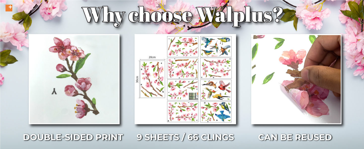 WALPLUS Spring Window Clings Spring Decorations Summer Windo... 7 This spring you can decorate your windows in an easy and fun way with our window clings!