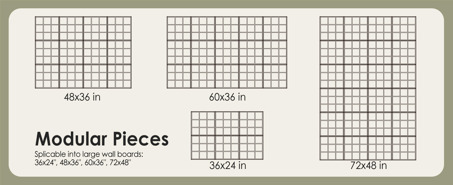 MaxGear Nine-Grid Cork Board 36" x 24" Self-Adhesive Pin Board