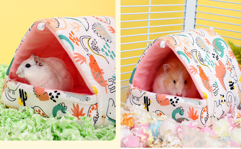 Simpcozy Hamster Bed, Crystal Cotton Wool Warm Hamster Tent Cute