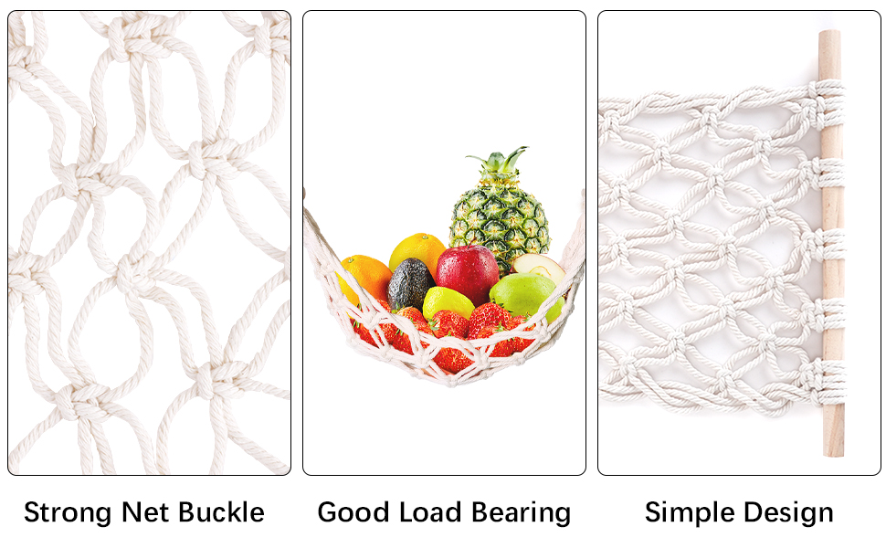Fruit Basket Hammock Under Cabinet Adhesive, Woven Vegetable Hanging Basket, Fruit Storage for Kitchen with Banana Hook, Mesh Fruits Holder Organization for Home Dining Room Decor (1Pcs) 12 fruit basket hammock under cabinet