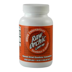 bottle of supplement raw orchic