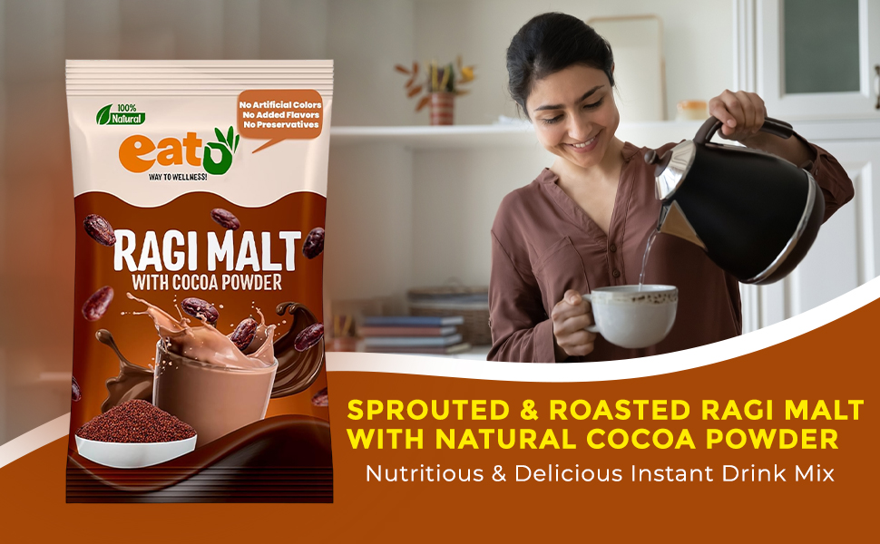 Eat5 Sprouted & Roasted Ragi Malt with Natural Cocoa Powder SPN-MX9E8