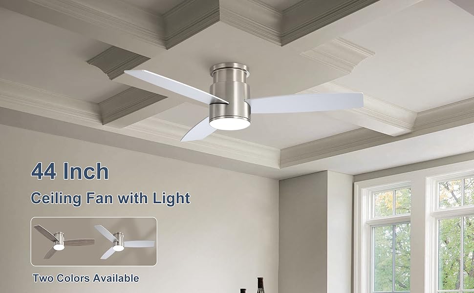 Amazon.com: WINGBO 44 Inch Flush Mount DC Ceiling Fan with