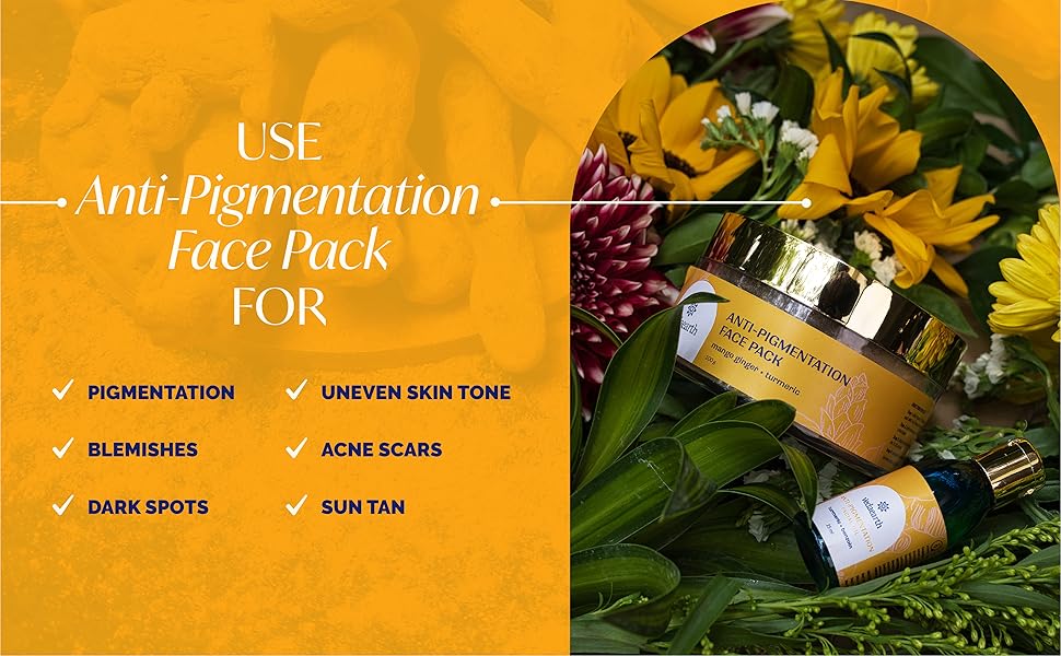 VEDAEARTH AntiPigmentation Face Pack & Oil Combo Cruelty Free