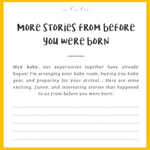 a page from the journal dads letters to baby: stories from before you were born