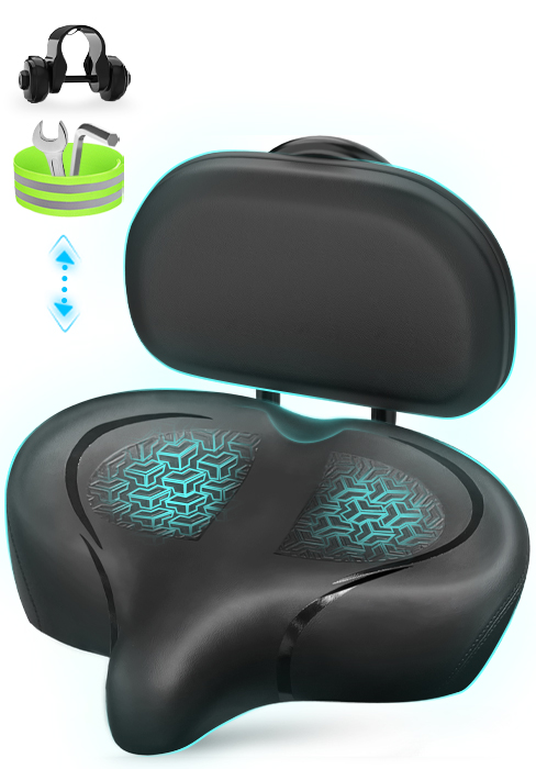 bike seat with backrest