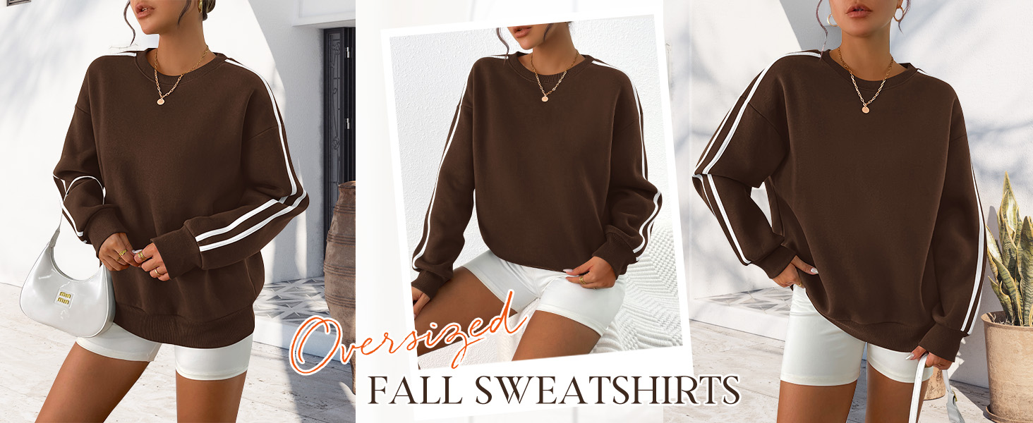 long sleeve sweatshirt，womens sweatshirt，colo block pullover tops