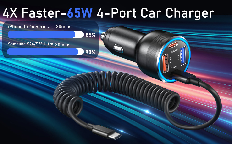 car charger usb c fast charger