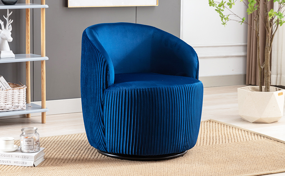 Neylory Small Swivel Barrel Chair, Swivel Chairs for Living