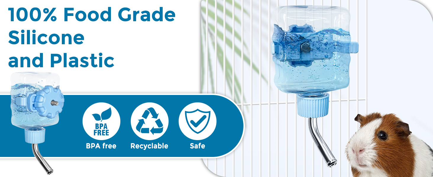 Vannon Small Animal Water Bottles for Crate Mini Clear