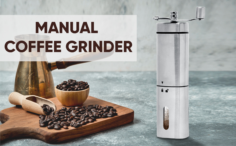 Buy DIVINEBEAN Manual Coffee Beans Grinder Stainless Steel Coffee Grinder with Adjustable Grind