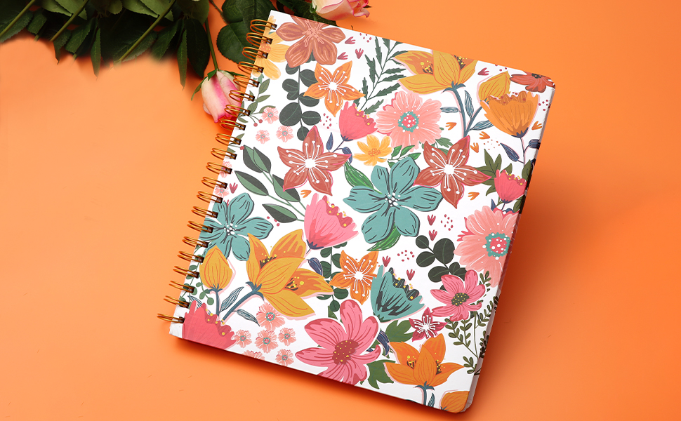 CAGIE Hardcover Spiral Notebook Journal for Women Girls