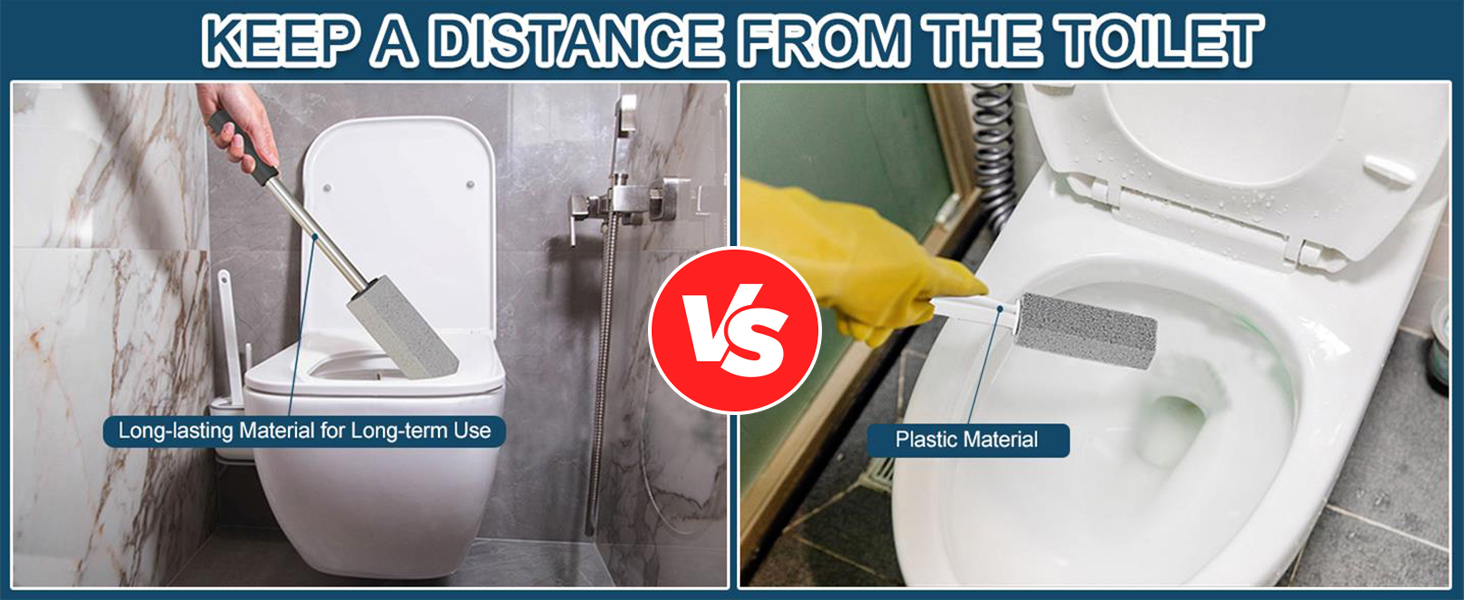 Yingmore 2 Pack Pumice Stone for Toilet Cleaning,Extra Long