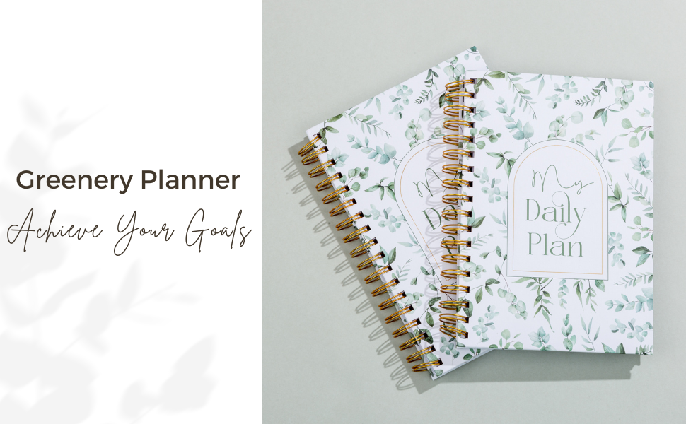 Daily Planner with Spiral Binding,6x9 Inches Undated