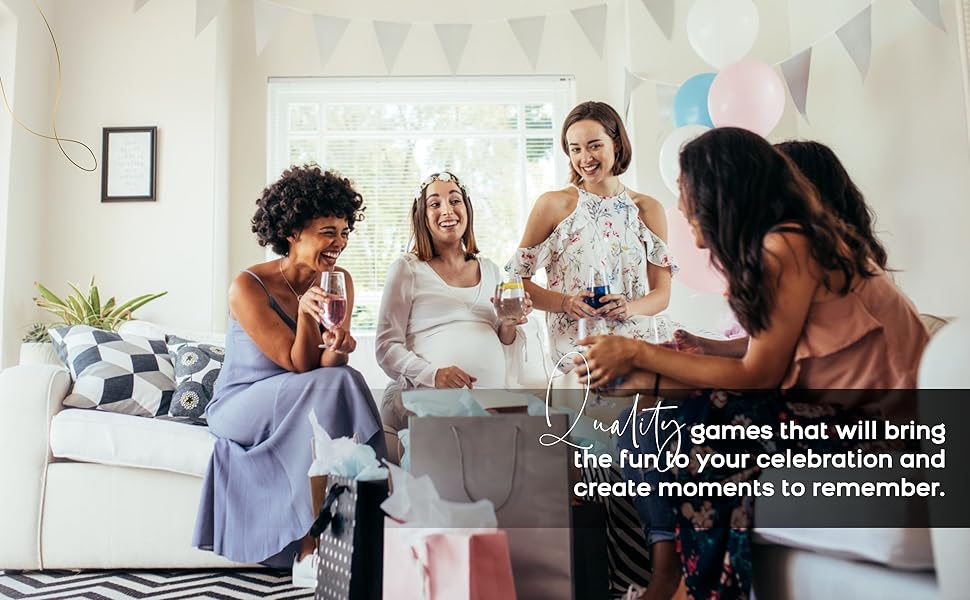 Easy Unisex baby shower party game kit gender reveal gender neutral games