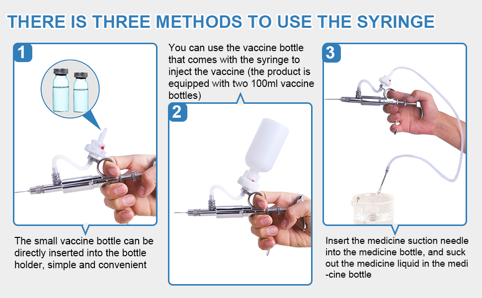 MXBAOHENG Livestock Syringe Animal Injector Gun, 5ML