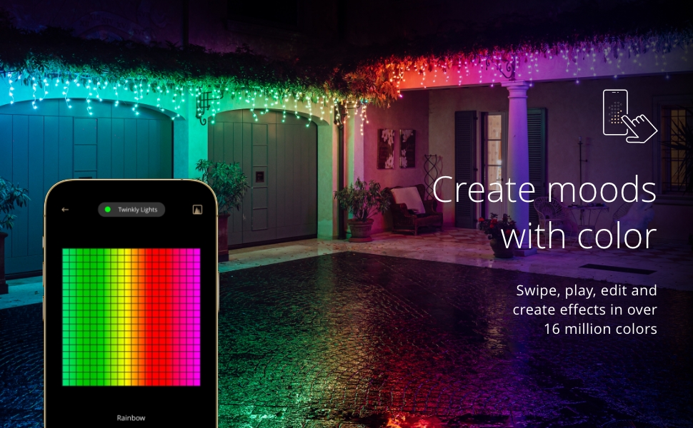 Twinkly Icicle AppControlled LED Christmas Lights with