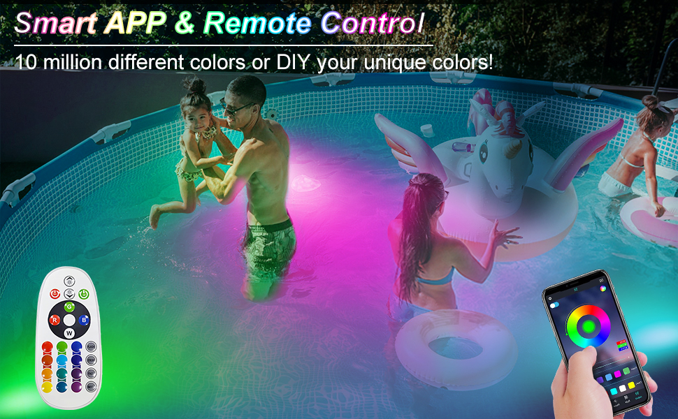 Cynlink 20W LED Pool Lights, 2023 New Upgrade RGB