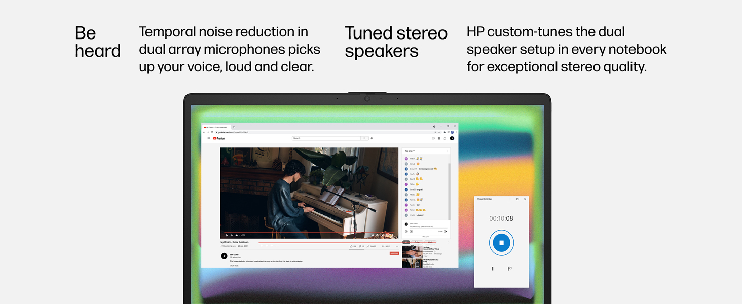 Temporal noise reduction in dual array microphones picks up your voice