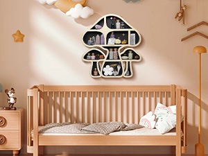 mushroom floating shelves