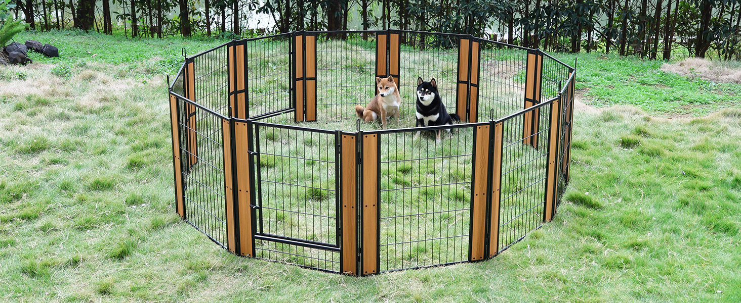 Heavy Duty Dog Playpen 32 Inch Height Indoor Outdoor Pet