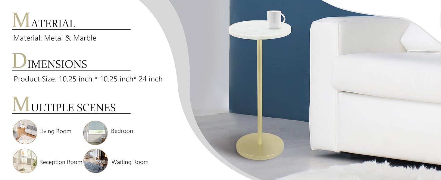 natural marble martini table