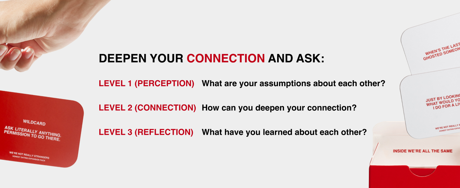 WE'RE NOT REALLY STRANGERS dating game with 50 questions for deeper connections.