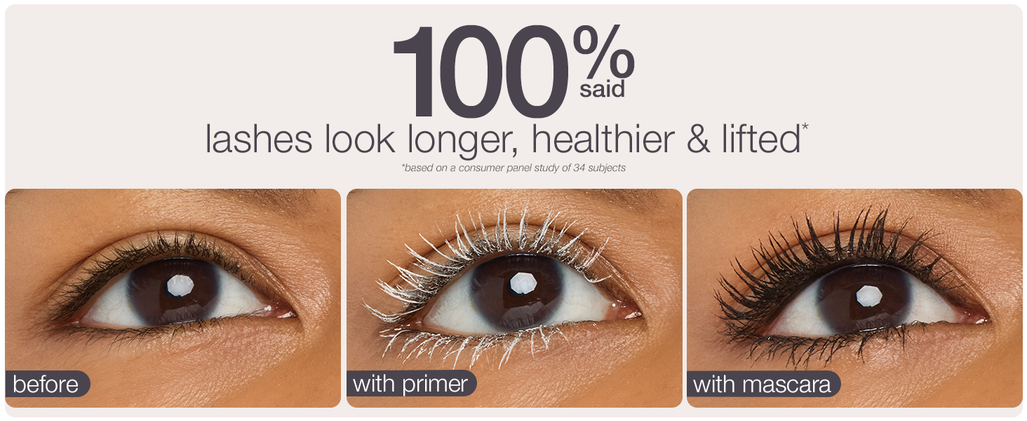 100% lashes look longer healthier and lifted