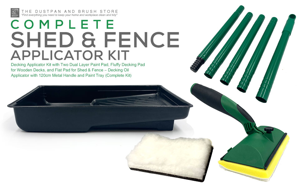 Decking Applicator Kit with Two Dual Layer Fluffy Decking Pad for
