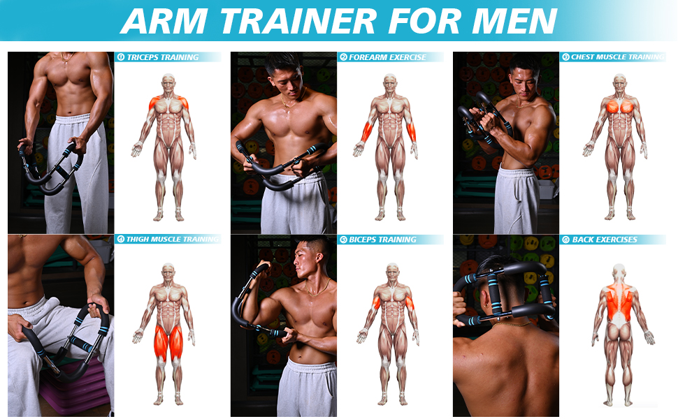 Twister Arm Trainer, 40-100lb Adjustable Chest Workout Equipment, Sakerplus Arm Trainer, Shaker