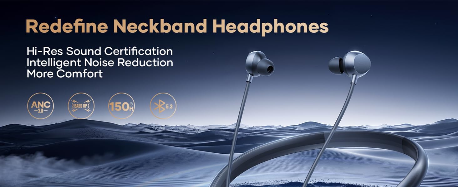 Neckband headphones bluetooth