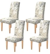 Dioxide High Stretch Chair Covers for Dining Chairs, Removable Washable Dining Chair Covers Set o...
