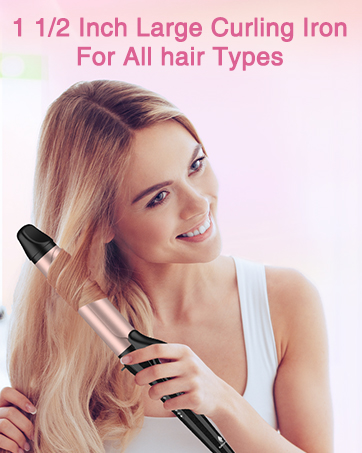 1 1/2 Inch Large Curling Iron For All hair Types