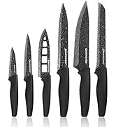 Granitestone Nutriblade 6 peças – Lâminas de aço inoxidável ultra afiadas, sem PFOA, faca de cozinha Se...