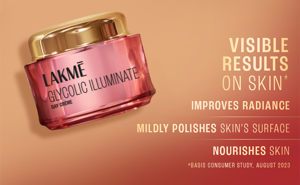 Lakme Glycolic Illuminate Day Cream 15 g| Skin Cell Regeneration Cream & Reveals Even Toned Skin