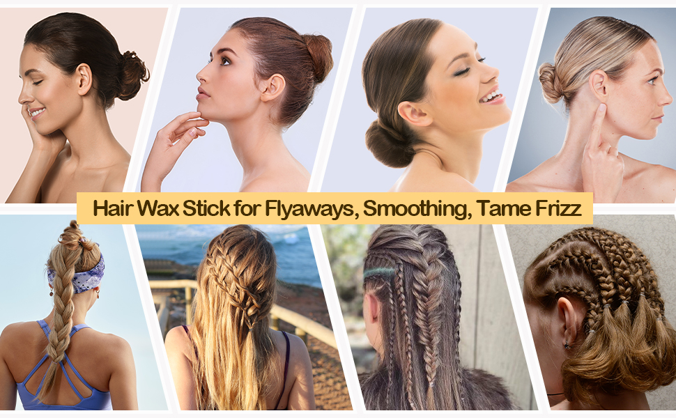 Hair Wax Stick for Flyaways, Smoothing, Tame Frizz