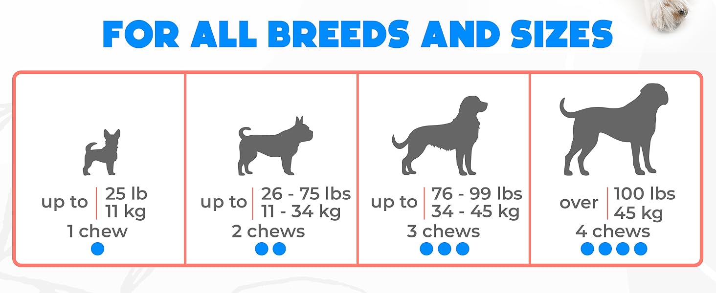 Flea and Tick Prevention for Dogs Chewable - 150 Chews - Dog flea & Tick Control