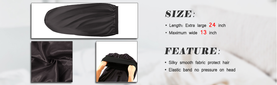long silk bonnet for black women sleep cap