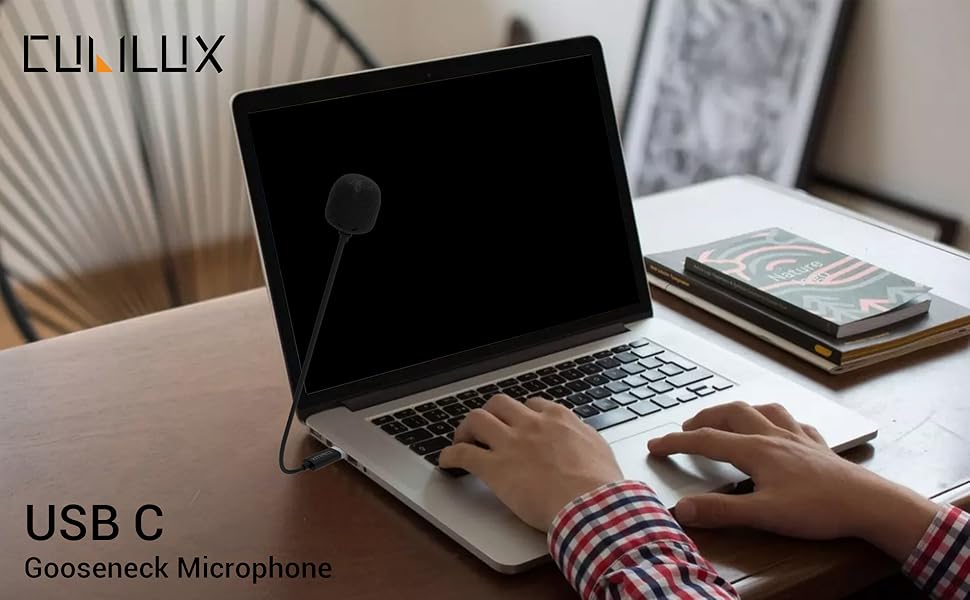 Cubilux USB C Gooseneck Microphone 