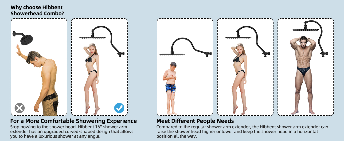 shower arm extension