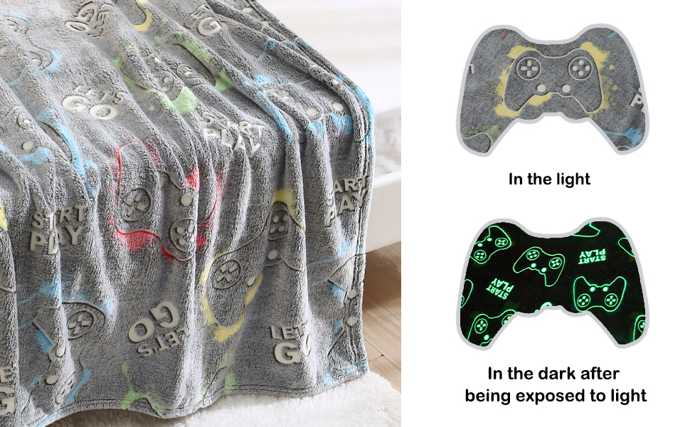 glow gamer blanket
